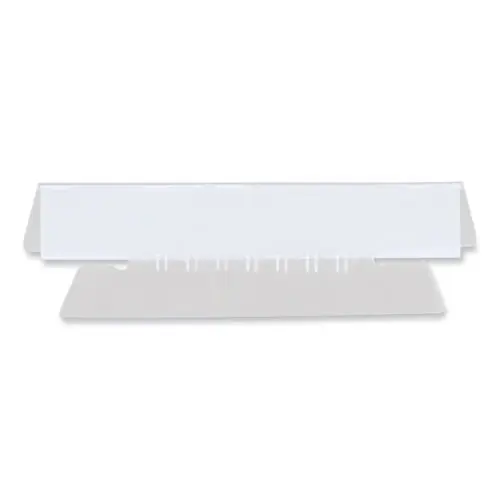 Universal® Hanging File Folder Plastic Index Tabs, 1/3-Cut, Clear, 50/Pack