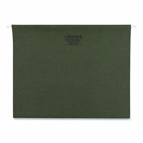 Universal® Hanging File Folders, Letter Size, 1/5-Cut, Standard Green, 25/Box