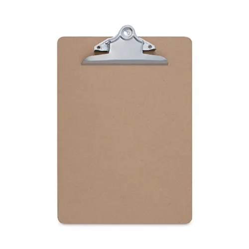 Universal® Hardboard Clipboard, 1.25" Clip Capacity, Brown, 3/Pack