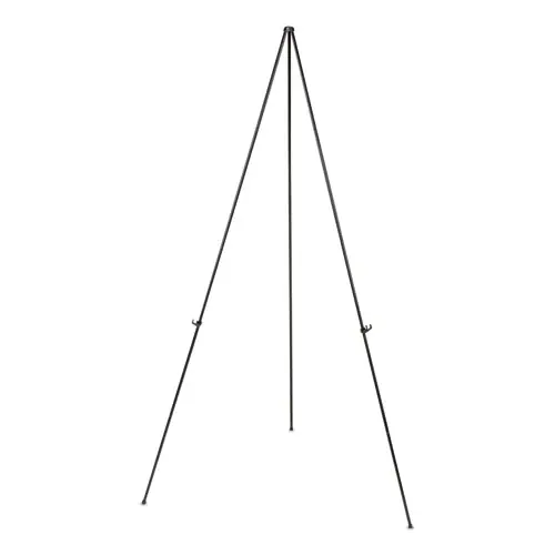 Universal® Instant Setup Foldaway Easel, Steel, Black, Adjustable Height 15" to 61"