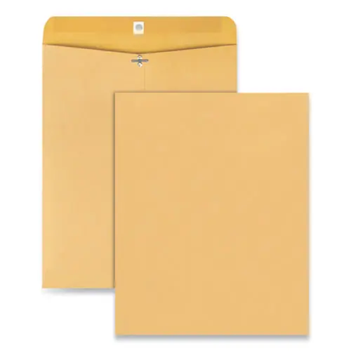 Universal® Kraft Clasp Envelope, #105, Square Flap, Clasp/Gummed Closure, 11.5 x 14.5, Brown Kraft, 100/Pack