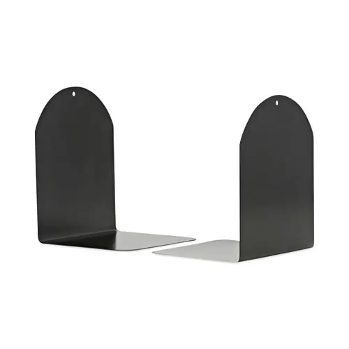 Universal® Magnetic Bookends, Metal, Black, 1 Pair