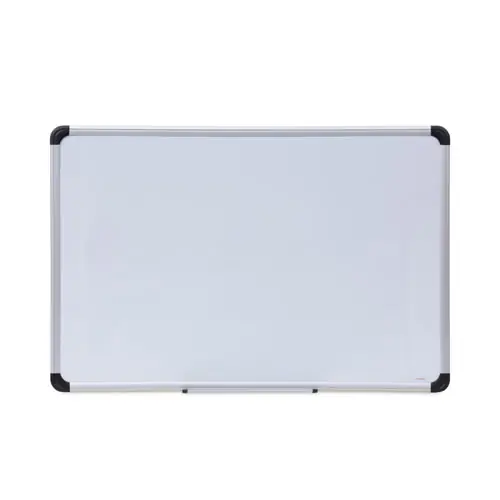 Universal® Magnetic Steel Dry Erase Marker Board, 36" x 24", White Surface, Satin Aluminum Frame