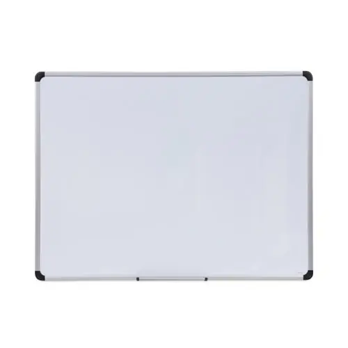 Universal® Magnetic Steel Dry Erase Marker Board, 48" x 36", White Surface, Satin Aluminum Frame