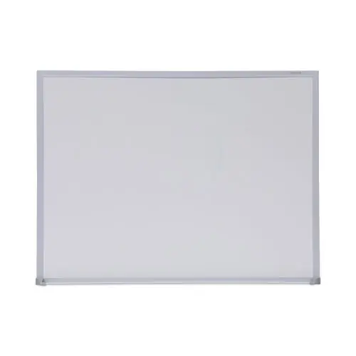 Universal® Melamine Dry Erase Board with Aluminum Frame, 24" x 18", White Surface, Anodized Aluminum Frame