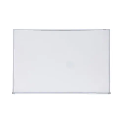 Universal® Melamine Dry Erase Board with Aluminum Frame, 36" x 24", White Surface