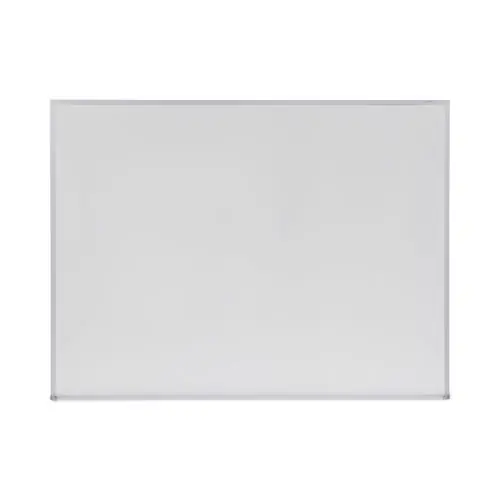 Universal® Melamine Dry Erase Board with Aluminum Frame, 48" x 36", White Surface