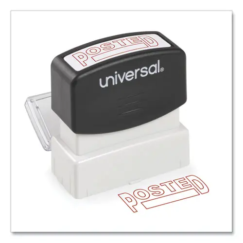 Universal® Message Stamp, POSTED, Pre-Inked One-Color, Red