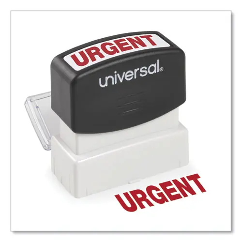 Universal® Message Stamp, URGENT, Pre-Inked One-Color, Red