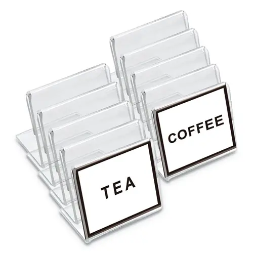 Universal® Mini Table-Top Sign, 1.5 x 2, Clear