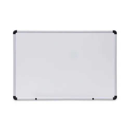 Universal® Modern Melamine Dry Erase Board with Aluminum Frame, 36" x 24", White Surface, Satin Aluminum Frame
