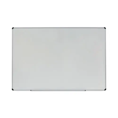 Universal® Modern Melamine Dry Erase Board with Aluminum Frame, 72" x 48", White Surface, Satin Aluminum Frame