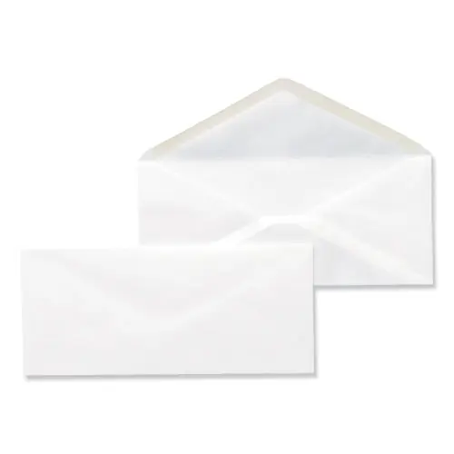 Universal® Open-Side Business Envelope, #10, Monarch Flap, Gummed Closure, 4.13 x 9.5, White, 500/Box