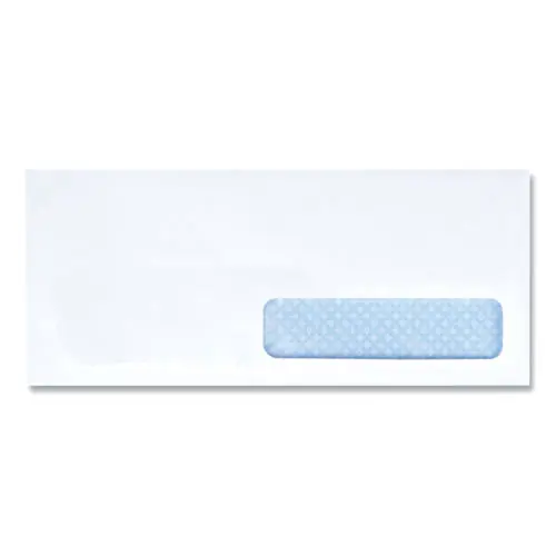 Universal® Open-Side Security Tint Business Envelope, #10, 1 Window, Commercial Flap, Gummed Closure, 4.13 x 9.5, White, 500/Box