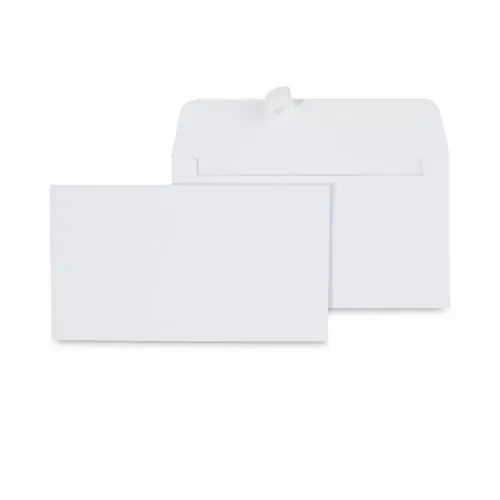 Universal® Peel Seal Strip Business Envelope, #6 3/4, Square Flap, Self-Adhesive Closure, 3.63 x 6.5, White, 100/Box