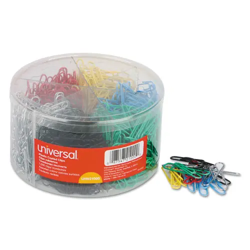 Universal® Plastic-Coated Paper Clips