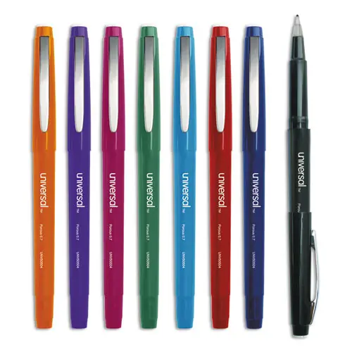 Universal™ Porous Point Pen, Medium 0.7 mm, Assorted Colors, 8/Pack
