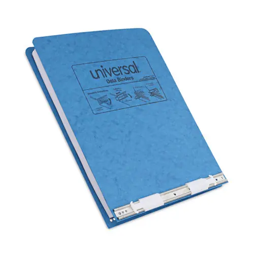 Universal® Pressboard Hanging Binder, Light Blue, 2 Posts, 6" Capacity, 9.5 x 11
