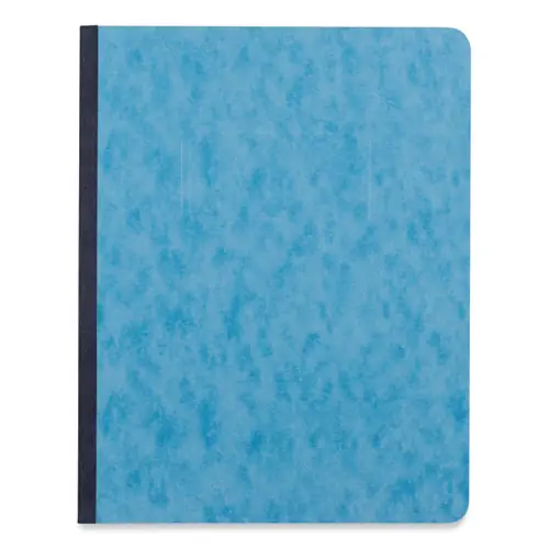 Universal® Pressboard Report Cover, Two-Piece Prong Fastener, 3" Capacity, 8.5 x 11, Light Blue/Light Blue
