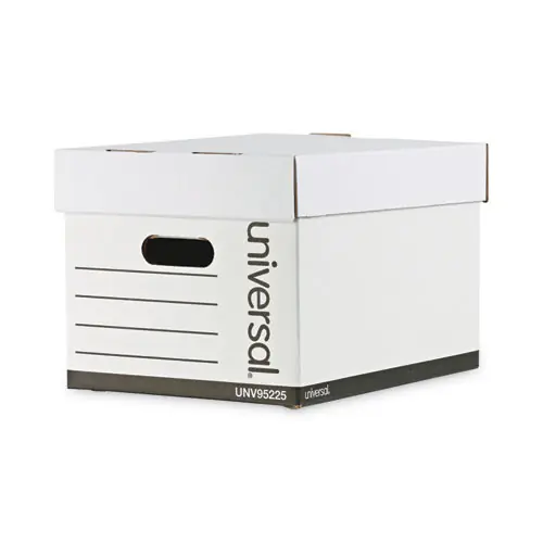Universal® Professional-Grade Heavy-Duty Storage Boxes, Letter/Legal Files, White, 12/Carton