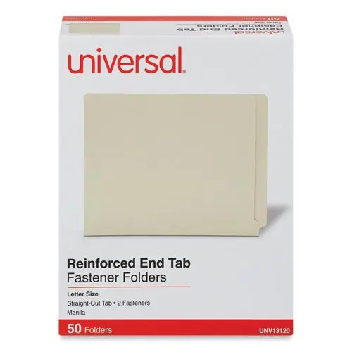 Universal® Reinforced End Tab Fastener Folders
