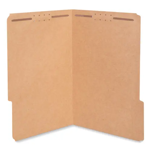 Universal® Reinforced Top Tab Fastener Folders, Legal Size, Brown Kraft, 50/Box