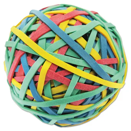 Universal® Rubber Band Ball, 3" Diameter, Size 32, Assorted Colors, 260/Pack