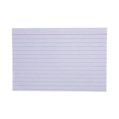 Universal® Ruled Index Cards, 4 x 6, White, 100/Pack