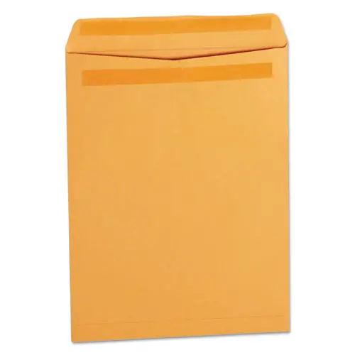 Universal® Self-Stick Open End Catalog Envelope, #12 1/2, Square Flap, Self-Adhesive Closure, 9.5 x 12.5, Brown Kraft, 250/Box