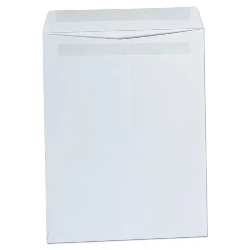 Universal® Self-Stick Open End Catalog Envelope, #13 1/2, 10 x 13, White, 100/Box