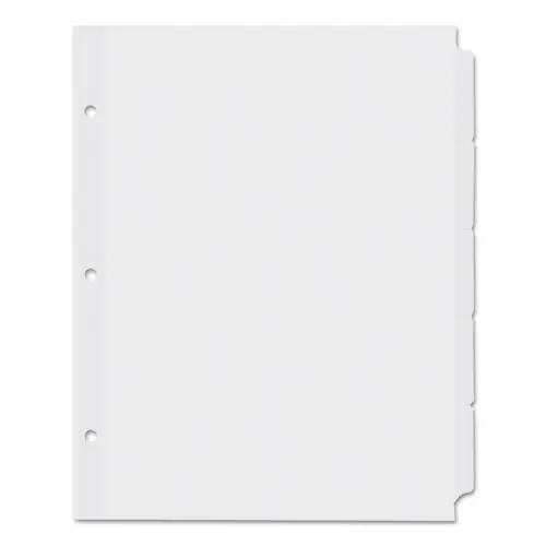 Universal® Self-Tab Index Dividers, 5-Tab, White, 36 Sets