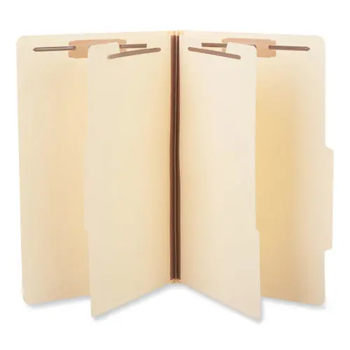 Universal® Six-Section Classification Folders, Legal Size, Manila, 15/Box
