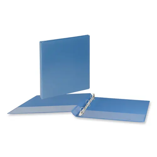 Universal® Slant D-Ring View Binder, 3 Rings, 0.5" Capacity, 11 x 8.5, Light Blue