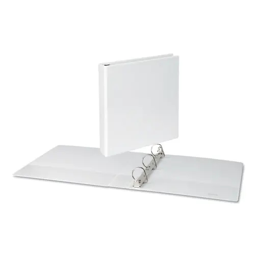 Universal® Slant D-Ring View Binder, 3 Rings, 1.5" Capacity, 11 x 8.5, White