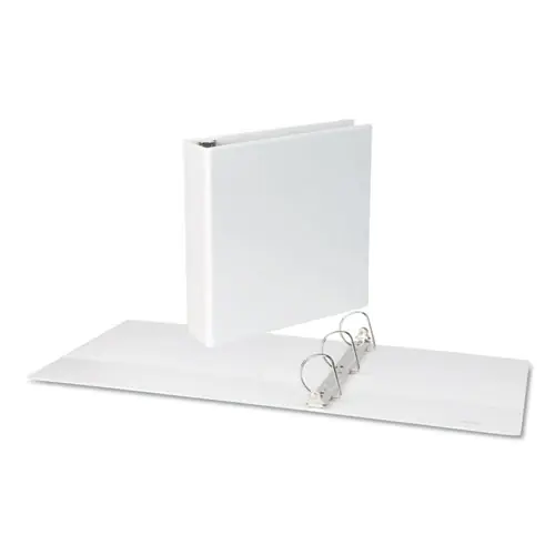 Universal® Slant D-Ring View Binder, 3 Rings, 2" Capacity, 11 x 8.5, White