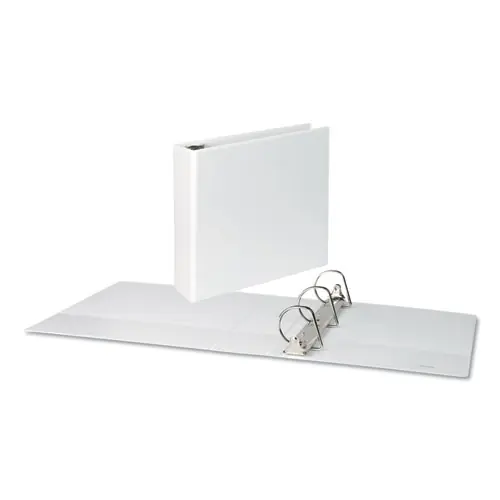 Universal® Slant D-Ring View Binder, 3 Rings, 3" Capacity, 11 x 8.5, White