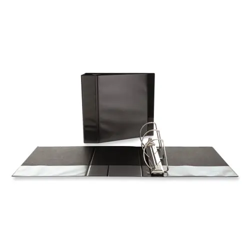 Universal® Slant D-Ring View Binder, 3 Rings, 5" Capacity, 11 x 8.5, Black