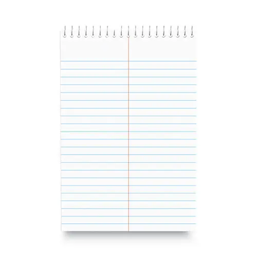 Universal® Steno Pads, Gregg Rule, Red Cover, 80 White 6 x 9 Sheets