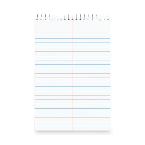 Universal® Steno Pads, Gregg Rule, Red Cover, 80 White 6 x 9 Sheets, 6/Pack