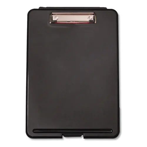 Universal® Storage Clipboard, 0.5" Clip Capacity, Holds 8.5 x 11 Sheets, Black
