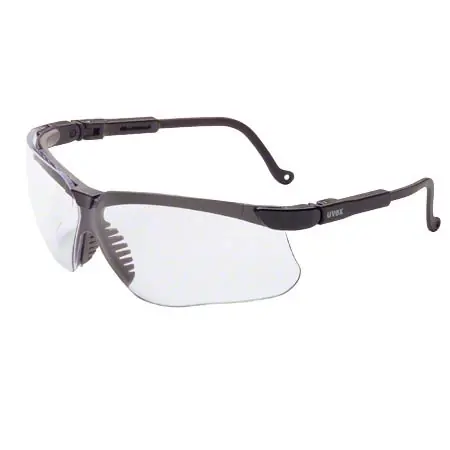 Uvex® Genesis® Clear Lens, Black Frame Safety Glasses