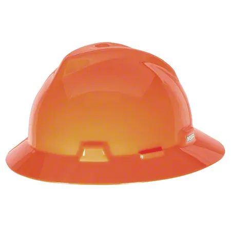 V-Gard® Slotted Full-Brim Hat - Hi-Viz Orange, Fas-Trac III