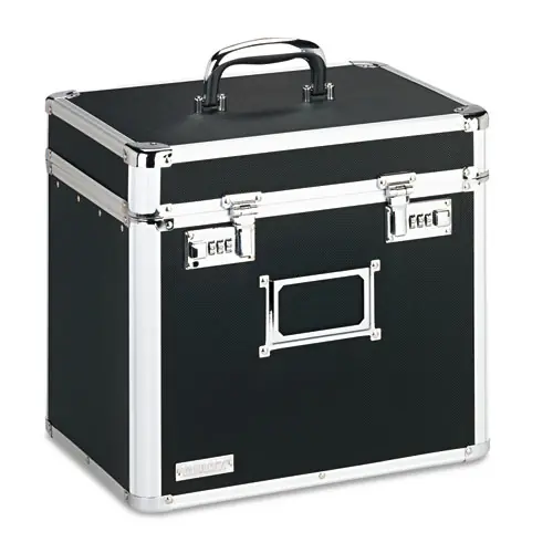 Vaultz® Locking File Chest, Black, 13.5" x 10.5" x 13.25"