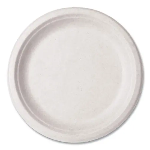 Vegware™ Nourish Compostable Molded Fiber Plate, 9" Diameter, White, 500/Carton