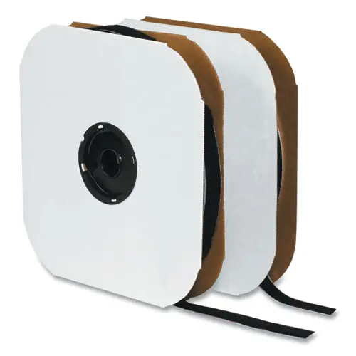 VELCRO® Brand Sticky-Back Fasteners, Hook Side, 2" x 75 ft, Black