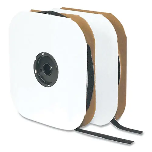 VELCRO® Brand Sticky-Back Fasteners, Loop Side, 1.5" x 75 ft, Black