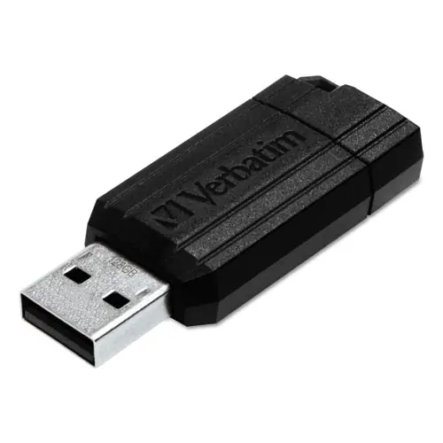 Verbatim® PinStripe USB 2.0 Flash Drive, 16 GB, Black