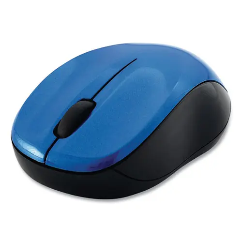 Verbatim® Silent Wireless Blue LED Mouse, 2.4 GHz Frequency, 32.8 ft Wireless Range, Ambidextrous, Blue