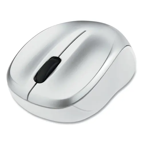 Verbatim® Silent Wireless Blue LED Mouse, 2.4 GHz Frequency, 32.8 ft Range, Silver