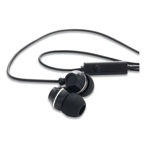 Verbatim® Stereo Earphones with Microphone, Black